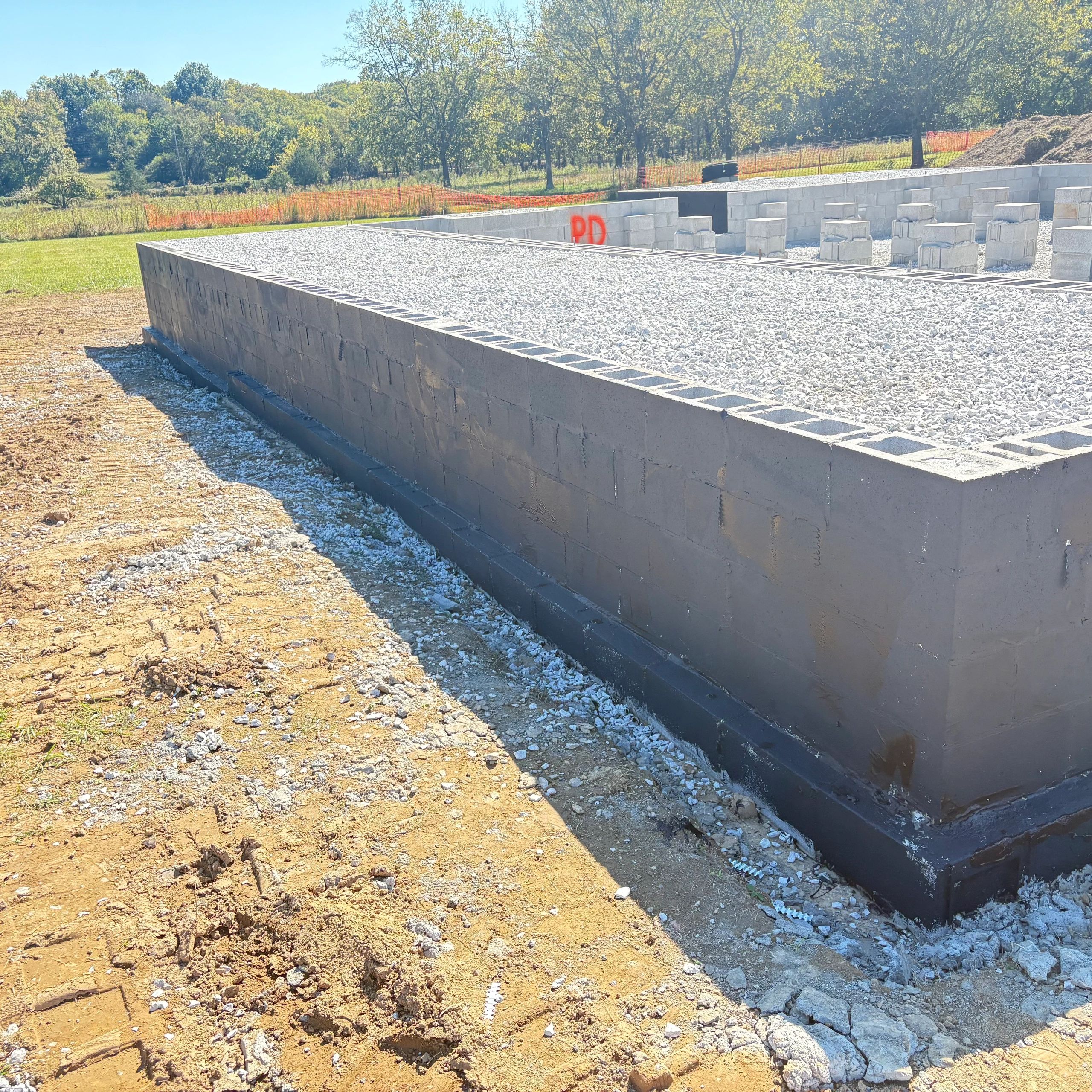 Foundation wall waterproofing